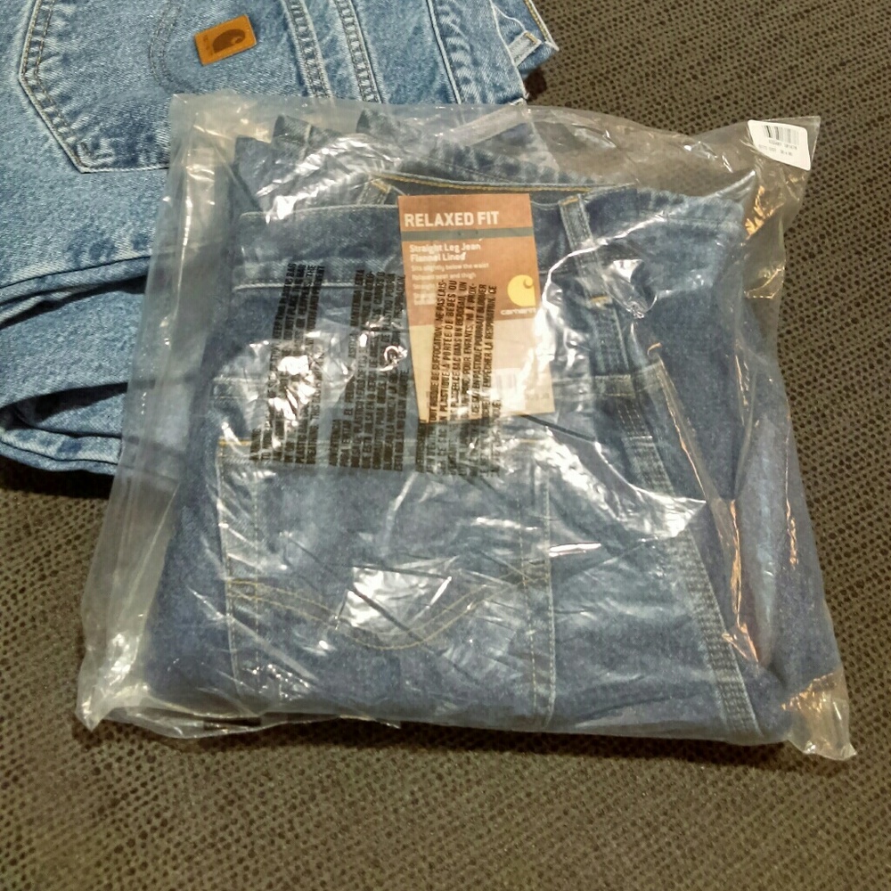 NWT Carhartt Flannel Lined Jeans 30x30
